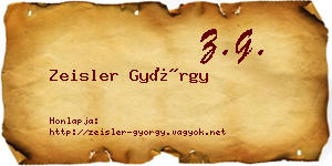 Zeisler György névjegykártya
